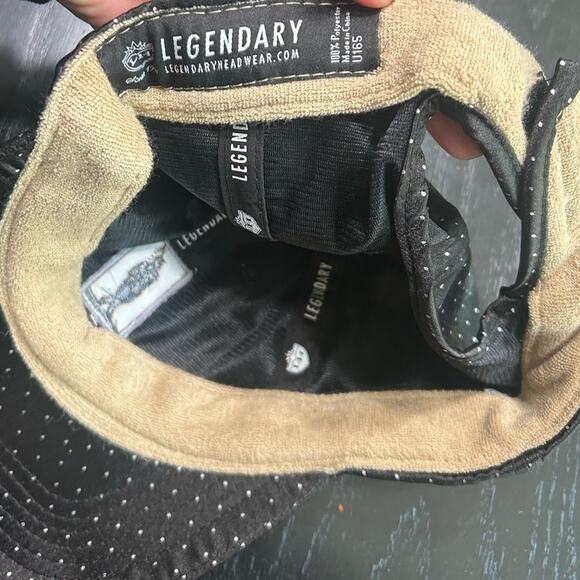 Old Greenwood- silky black with silver dots gold hat- golf gift- tee golfers - Picture 2 of 9